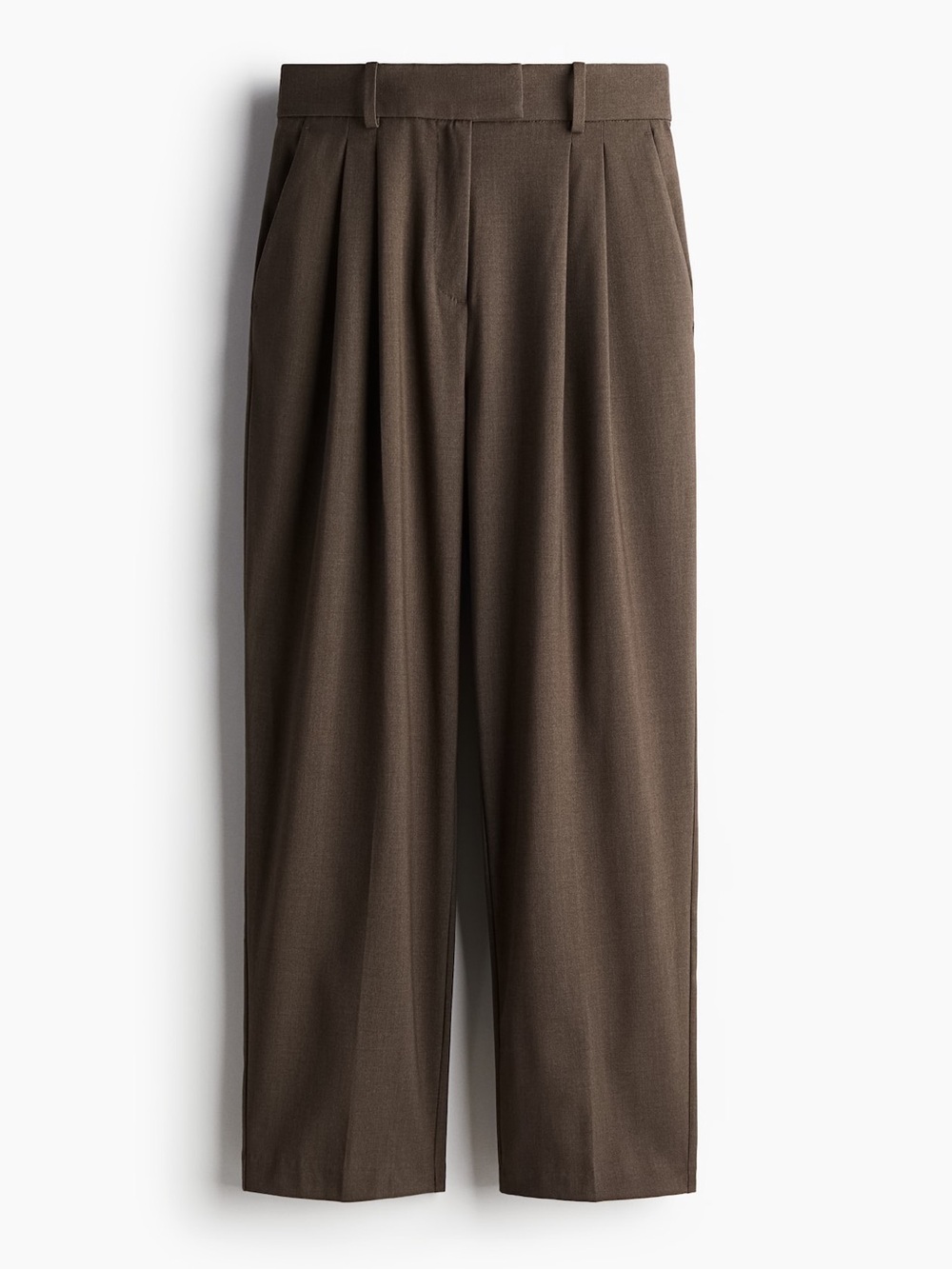 H&M Brown Ankle Barrel Trouser Pants, Size 12/14